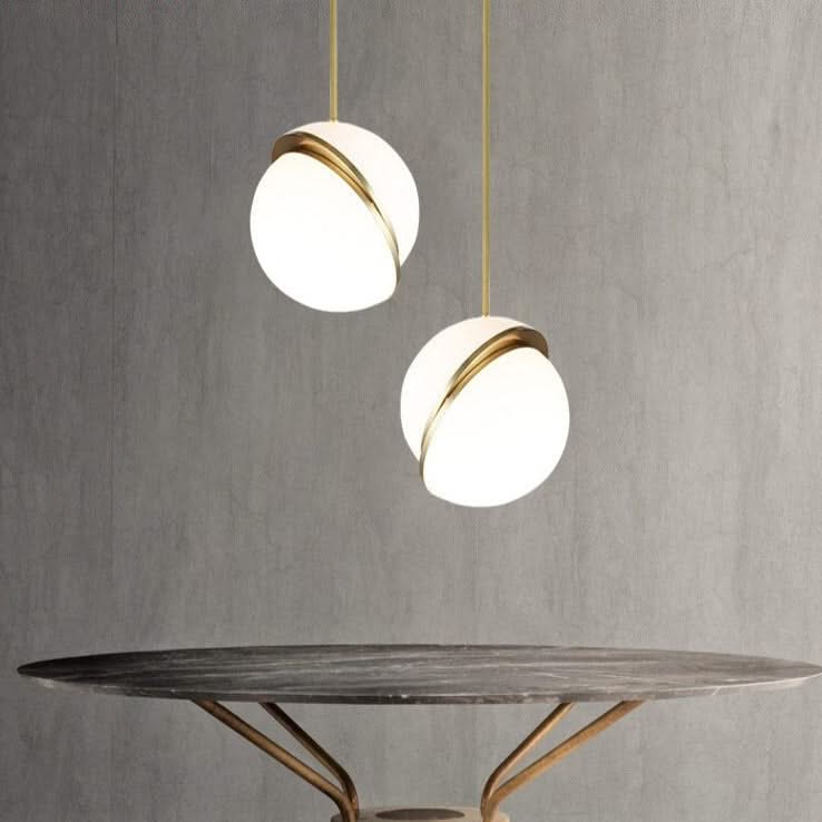 White Glass Ball Bubble LED Pendant Lights - Modern Style-ChandeliersDecor.com