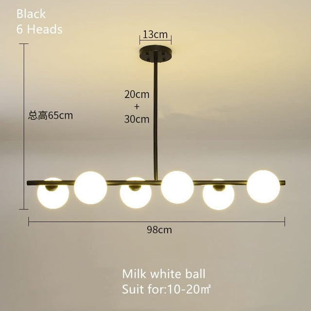 White Glass Ball Chandelier - Stunning Lighting Fixture-ChandeliersDecor.com