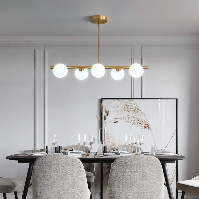 White Glass Ball Chandelier - Stunning Lighting Fixture-ChandeliersDecor.com