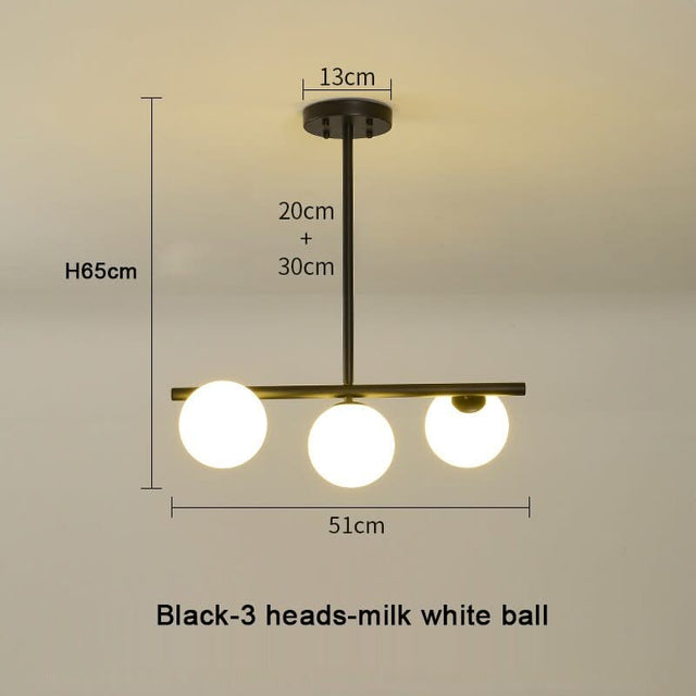 White Glass Ball Chandelier - Stunning Lighting Fixture-ChandeliersDecor.com