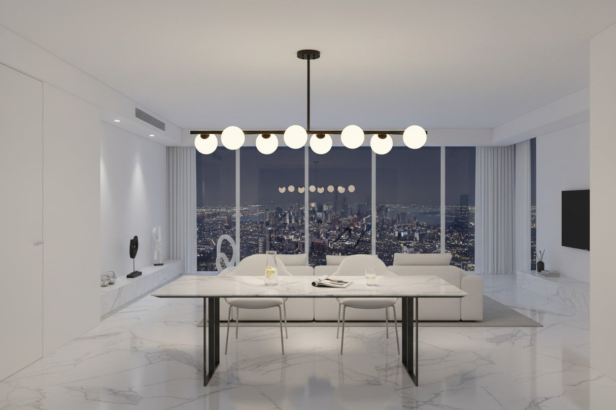 White Glass Ball Chandelier - Stunning Lighting Fixture-ChandeliersDecor.com