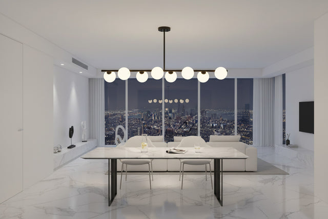 White Glass Ball Chandelier - Stunning Lighting Fixture-ChandeliersDecor.com