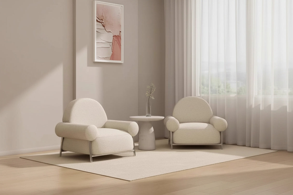 White Poltronas Modern Living Room Chair-ChandeliersDecor.com