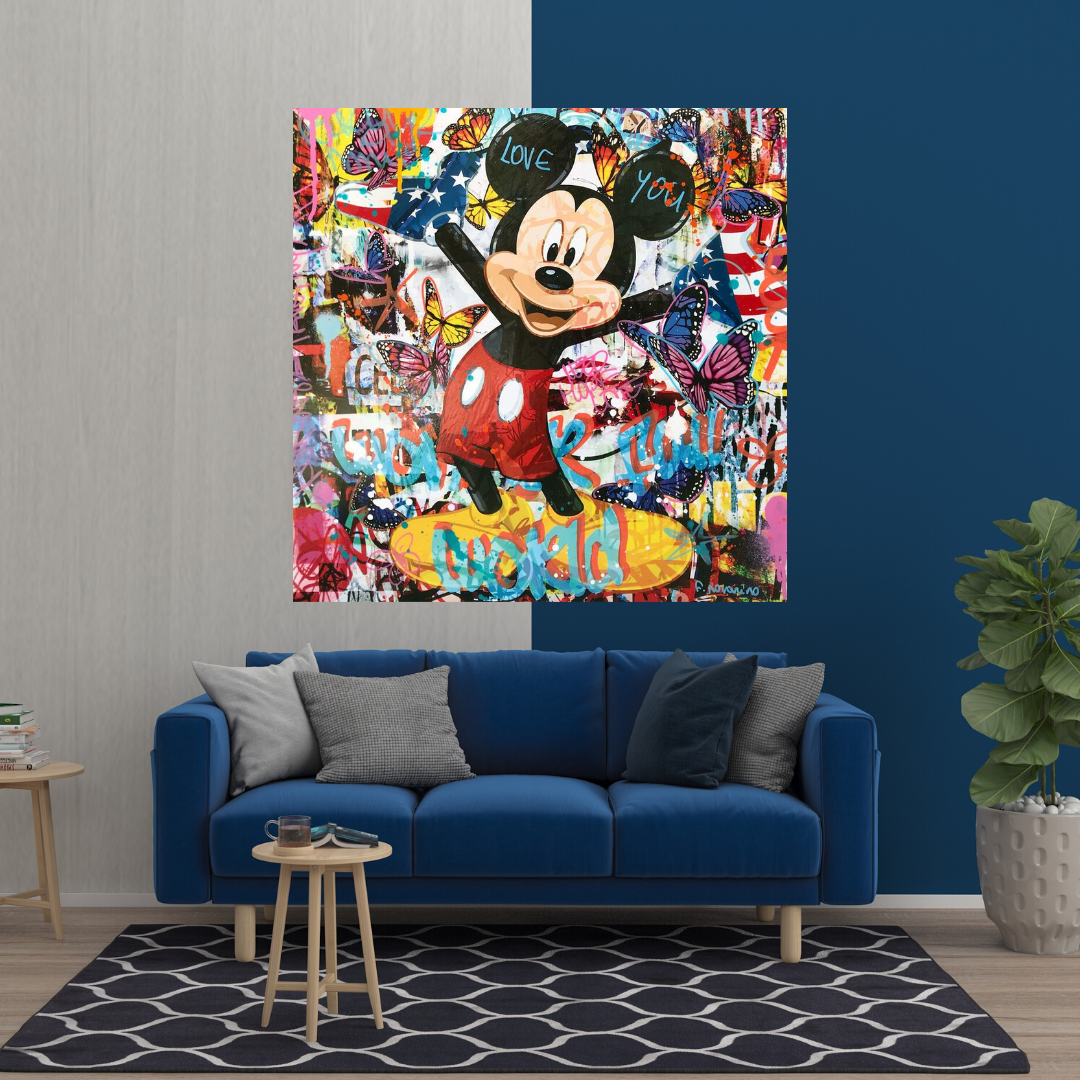 ChandeliersDecor.com-Wall Posters-Wonderful Mickey Mouse Canvas Wall Art - High-Quality Décor
