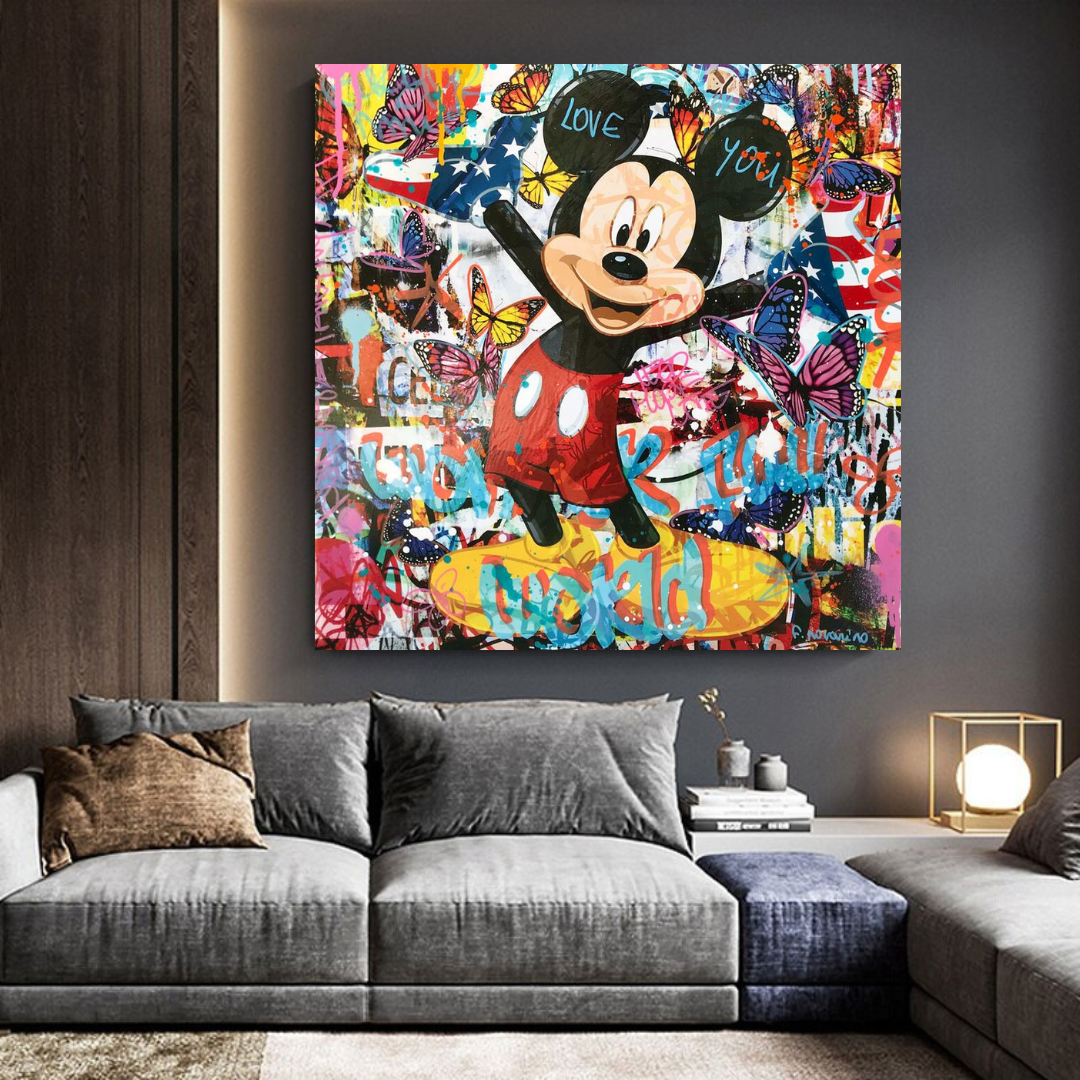 ChandeliersDecor.com-Wall Posters-Wonderful Mickey Mouse Canvas Wall Art - High-Quality Décor