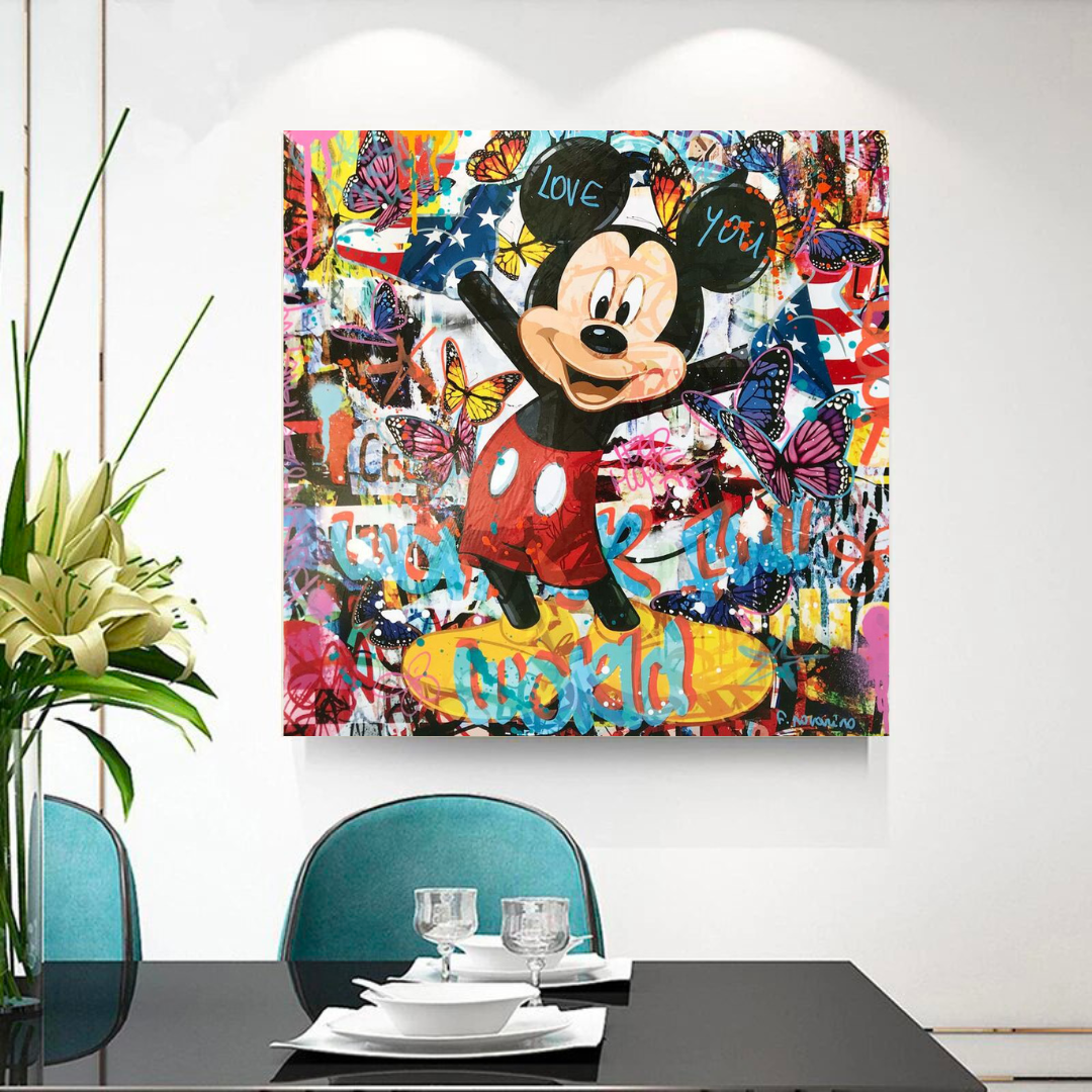 ChandeliersDecor.com-Wall Posters-Wonderful Mickey Mouse Canvas Wall Art - High-Quality Décor