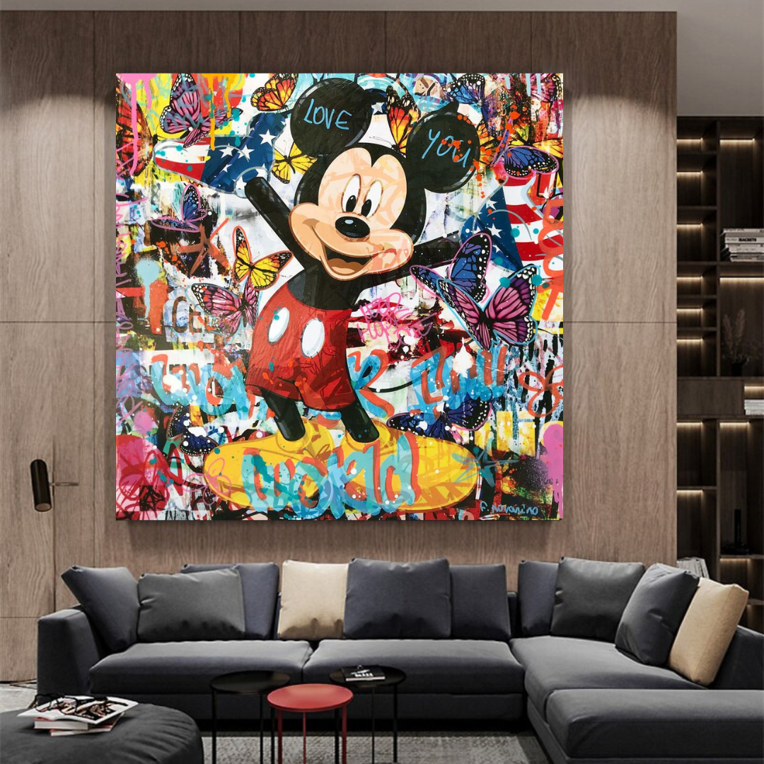 ChandeliersDecor.com-Wall Posters-Wonderful Mickey Mouse Canvas Wall Art - High-Quality Décor