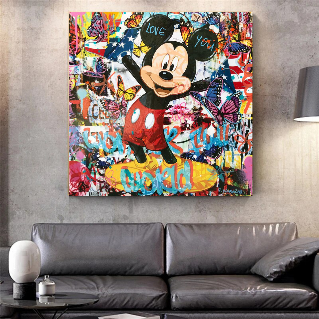ChandeliersDecor.com-Wall Posters-Wonderful Mickey Mouse Canvas Wall Art - High-Quality Décor