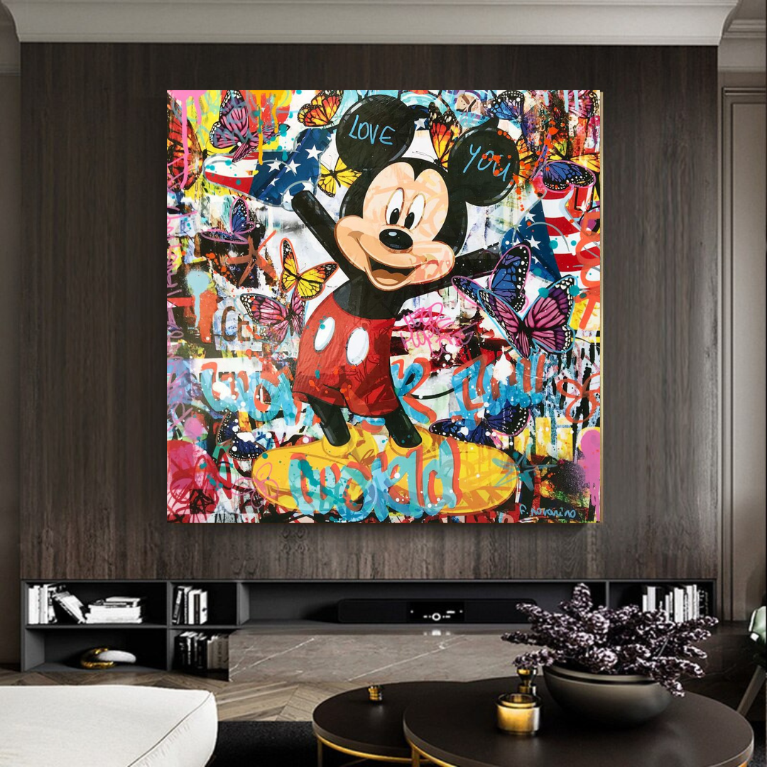 ChandeliersDecor.com-Wall Posters-Wonderful Mickey Mouse Canvas Wall Art - High-Quality Décor
