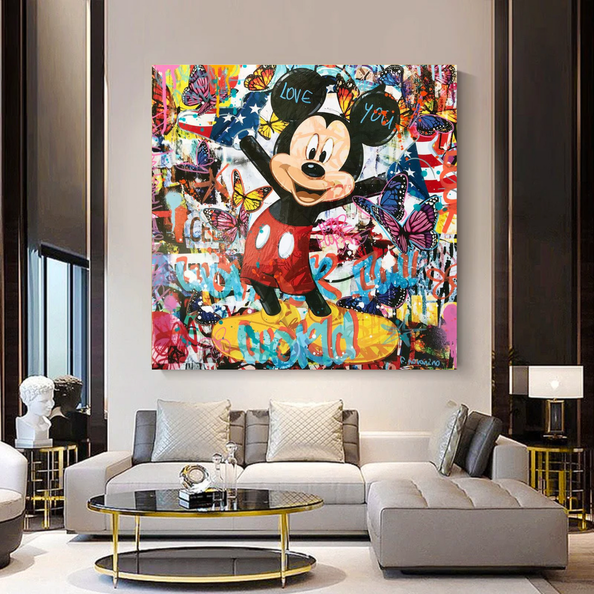 ChandeliersDecor.com-Wall Posters-Wonderful Mickey Mouse Canvas Wall Art - High-Quality Décor