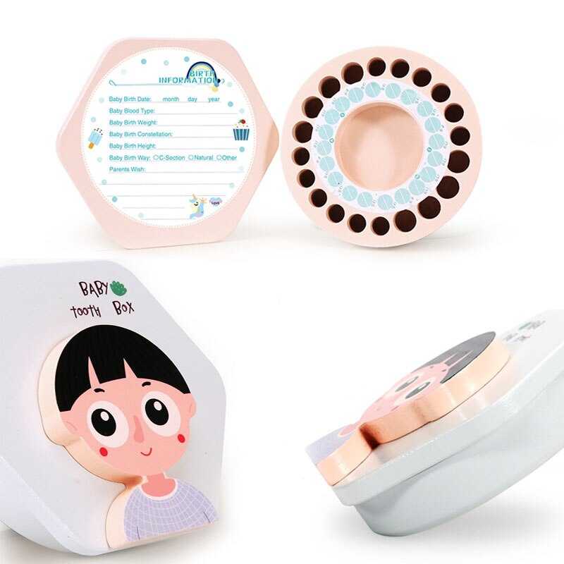 ChandeliersDecor.com-Wooden Baby Tooth Box - Baby Boy Tooth Box - Kids Tooth Box