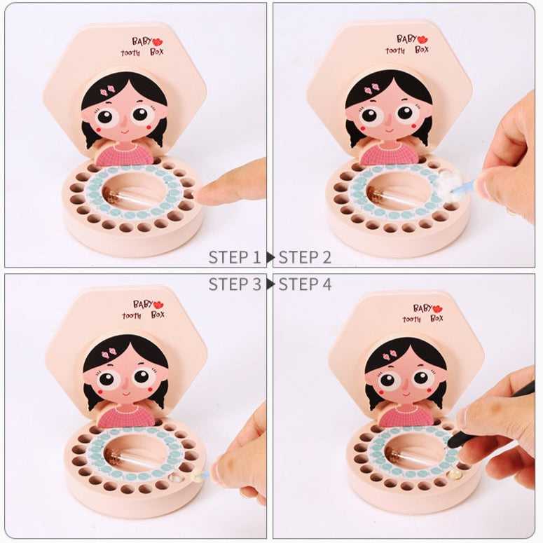 ChandeliersDecor.com-Wooden Baby Tooth Box - Baby Boy Tooth Box - Kids Tooth Box