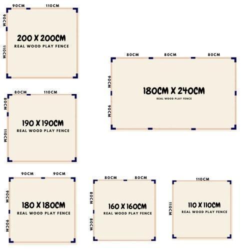 ChandeliersDecor.com-Playpen and Ball Pits-Wooden Play Fence - Perfect Playpen Fencing Solution