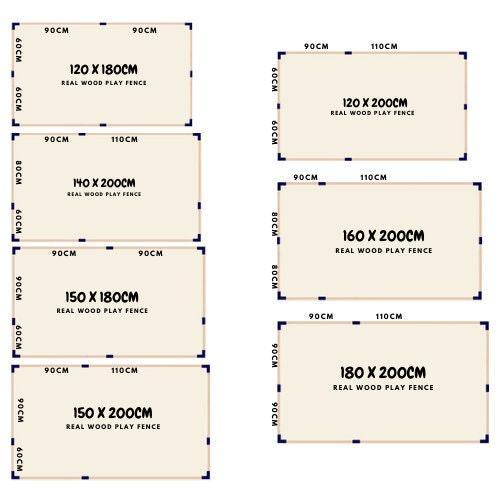 ChandeliersDecor.com-Playpen and Ball Pits-Wooden Play Fence - Perfect Playpen Fencing Solution