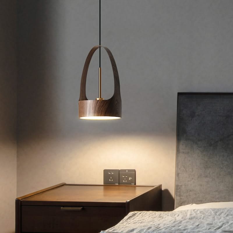 ChandeliersDecor.com-Pendant Lights-Wooden Style Pendant Bedside Light - Illuminate Your Space