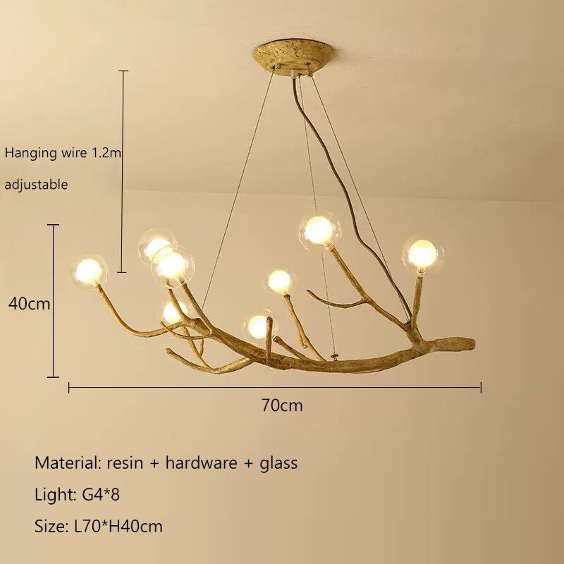 ChandeliersDecor.com-Chandeliers-Wooden Twigs Chandelier - Elegant Lighting for any Space