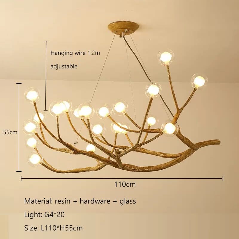 Wooden Twigs Chandelier - Elegant Lighting for any Space-ChandeliersDecor.com