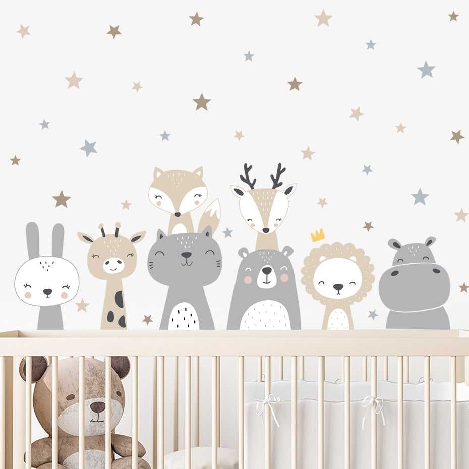ChandeliersDecor.com-Home Decor Decals-Woodland Animals Wall Decal: Charming Collection