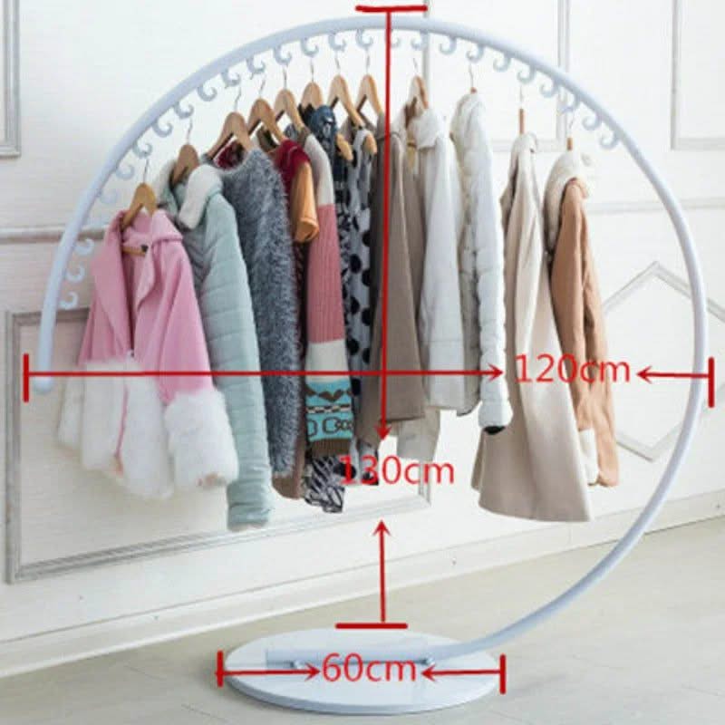 Wrought Iron Circular Floor Standing Coat Rack-ChandeliersDecor.com