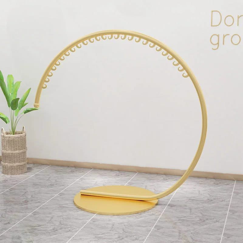 Wrought Iron Circular Floor Standing Coat Rack-ChandeliersDecor.com