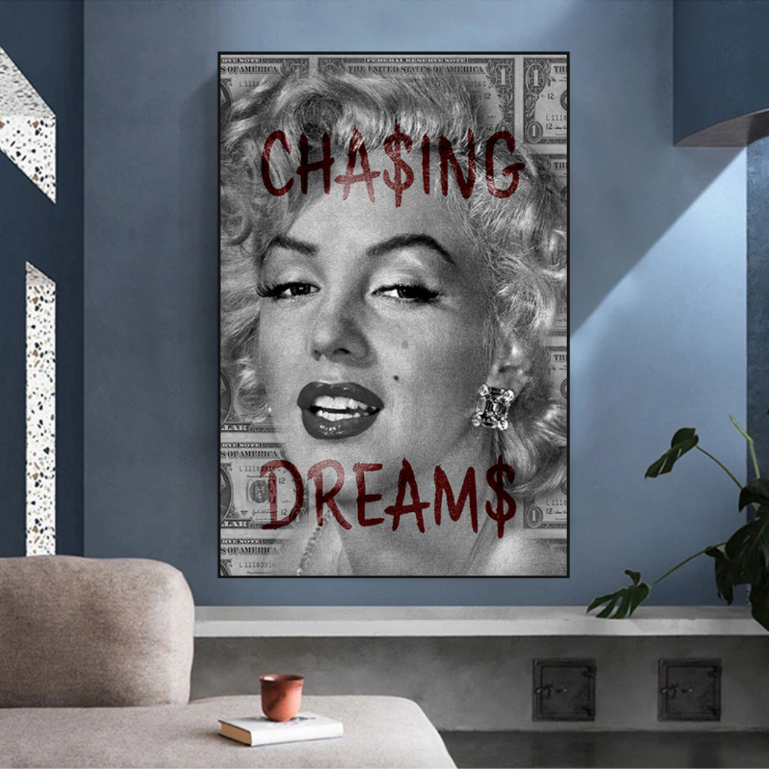 Chasing Dreams: Marilyn Poster - Uncover Iconic Beauty-ChandeliersDecor.com