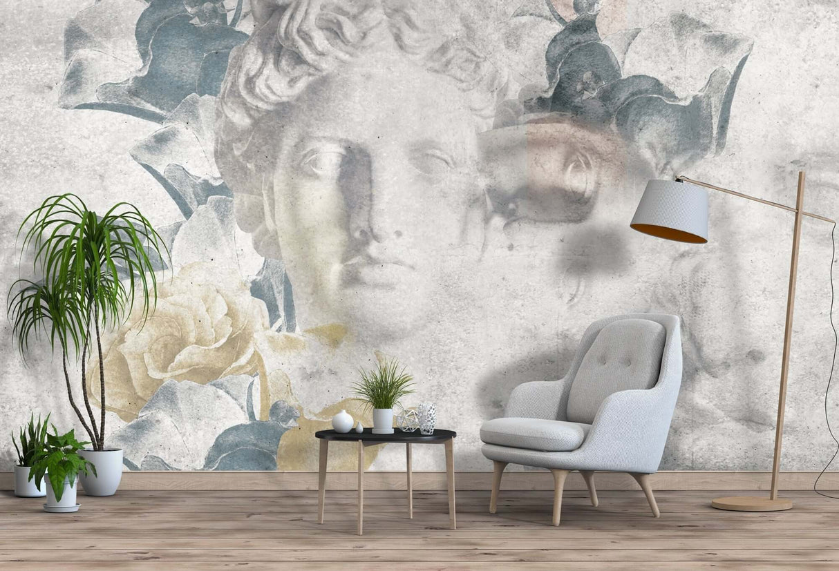 Clouds Face Wallpaper Mural - Captivating Designs for Walls-ChandeliersDecor.com