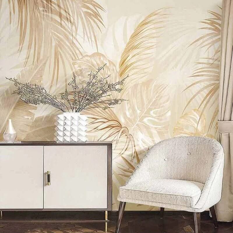 Coconut Tree Leaf Wallpaper Mural - Authentic Nature Décor-ChandeliersDecor.com