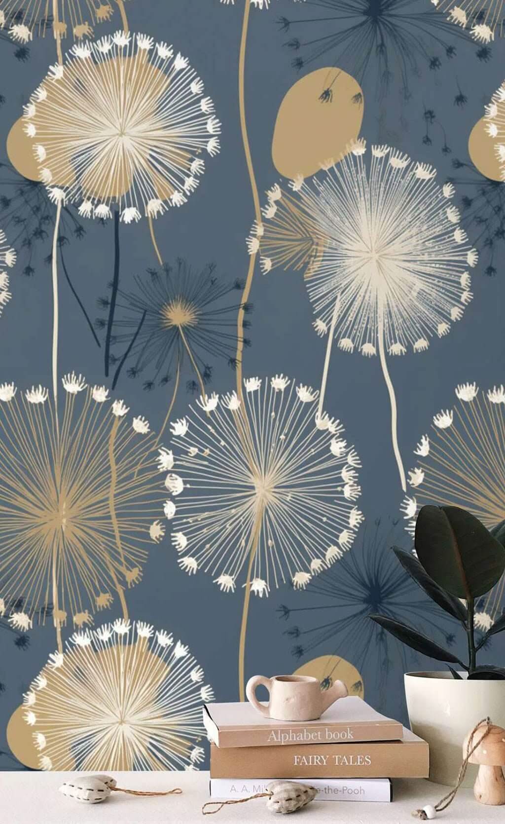 Floral Blossom Blows Wallpaper Mural-ChandeliersDecor.com