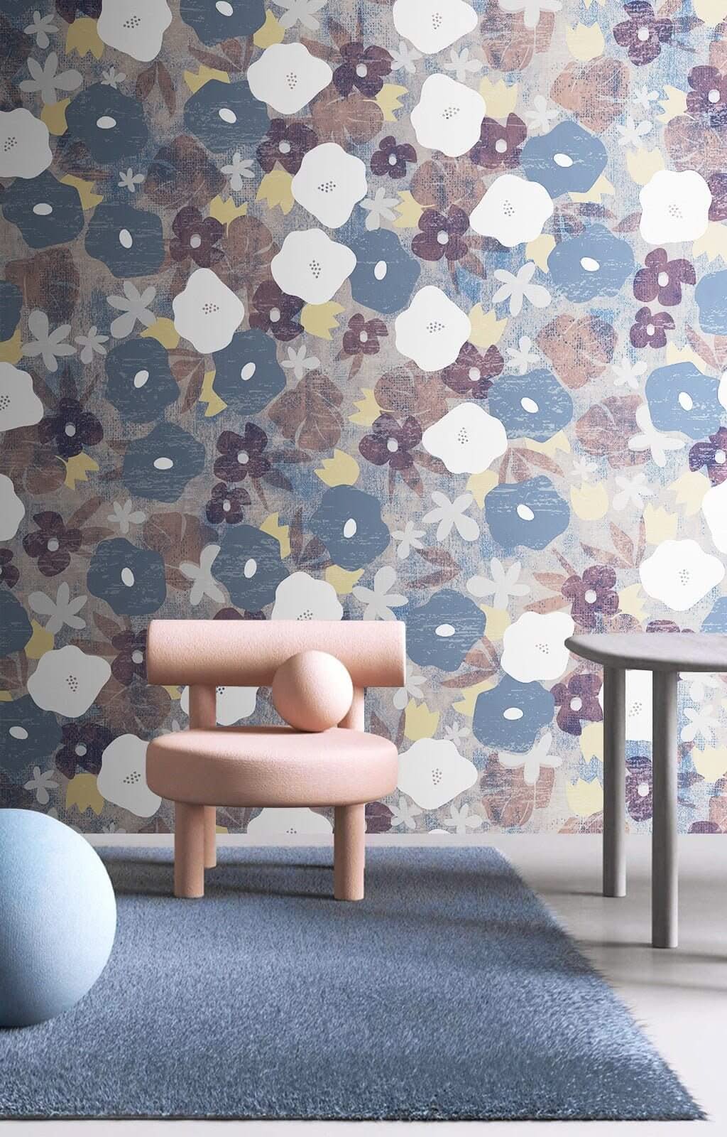 Floral Union Wallpaper Mural-ChandeliersDecor.com