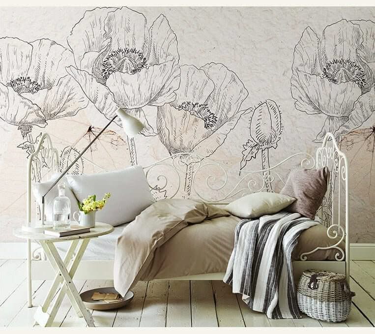 Flowers Wallpaper Mural: Vibrant Floral Designs for Walls-ChandeliersDecor.com