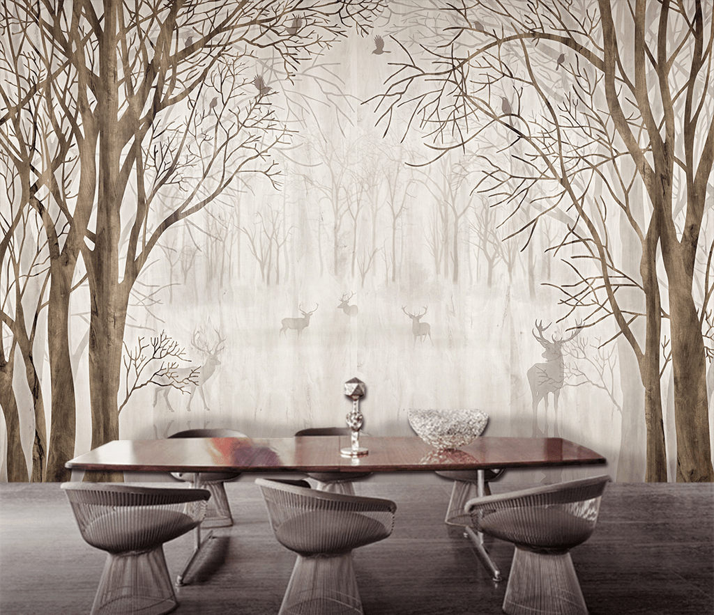 Forest Trees Wallpaper Murals - Transform Your Space-ChandeliersDecor.com