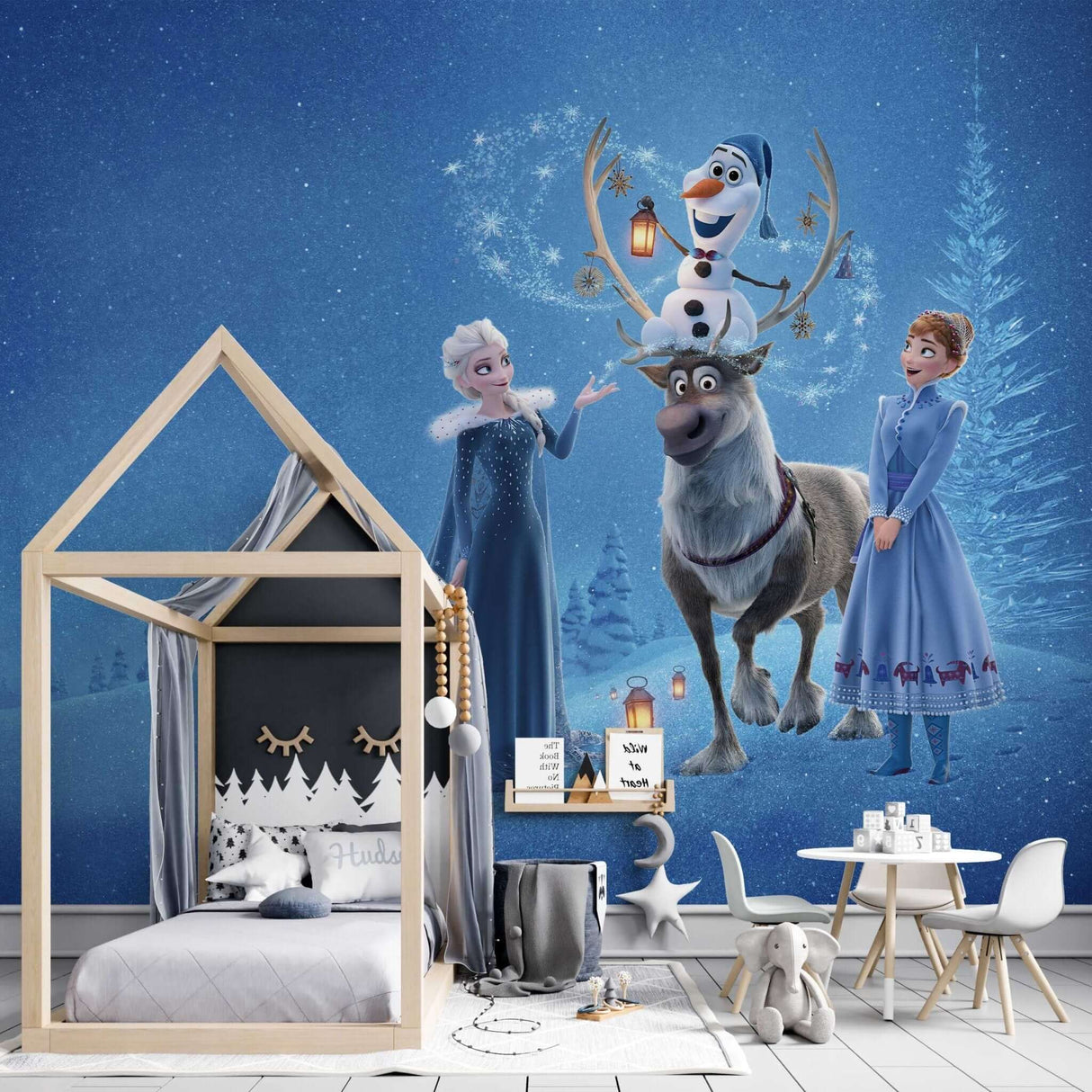 Frozen Snowy Magic Kids Wallpaper Mural-ChandeliersDecor.com