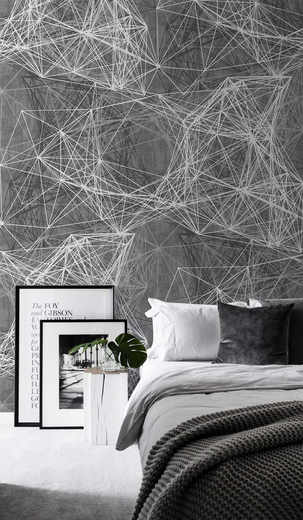 Galaxy Networking Geometric Wallpaper Mural-ChandeliersDecor.com