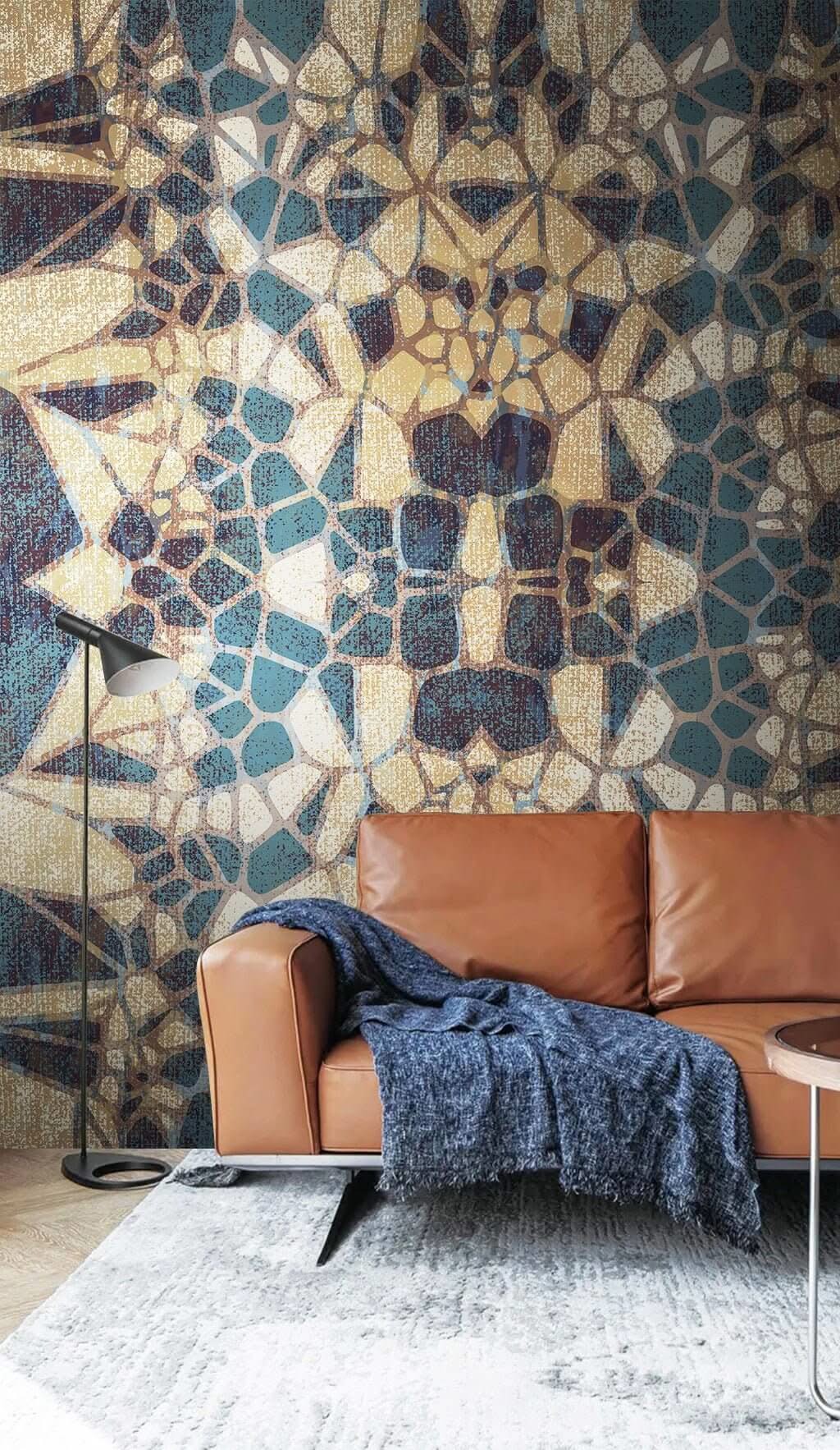 Geometric Art Wallpaper Mural-ChandeliersDecor.com