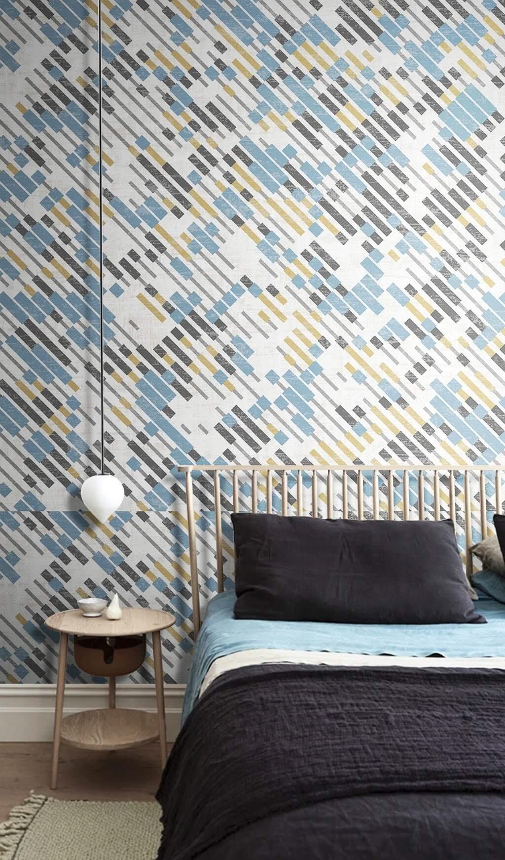 Geometric Geranium Wallpaper Mural-ChandeliersDecor.com