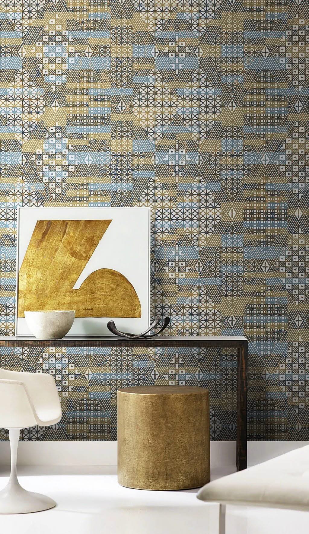 Geometric Morrocon Gimble Wallpaper Mural-ChandeliersDecor.com