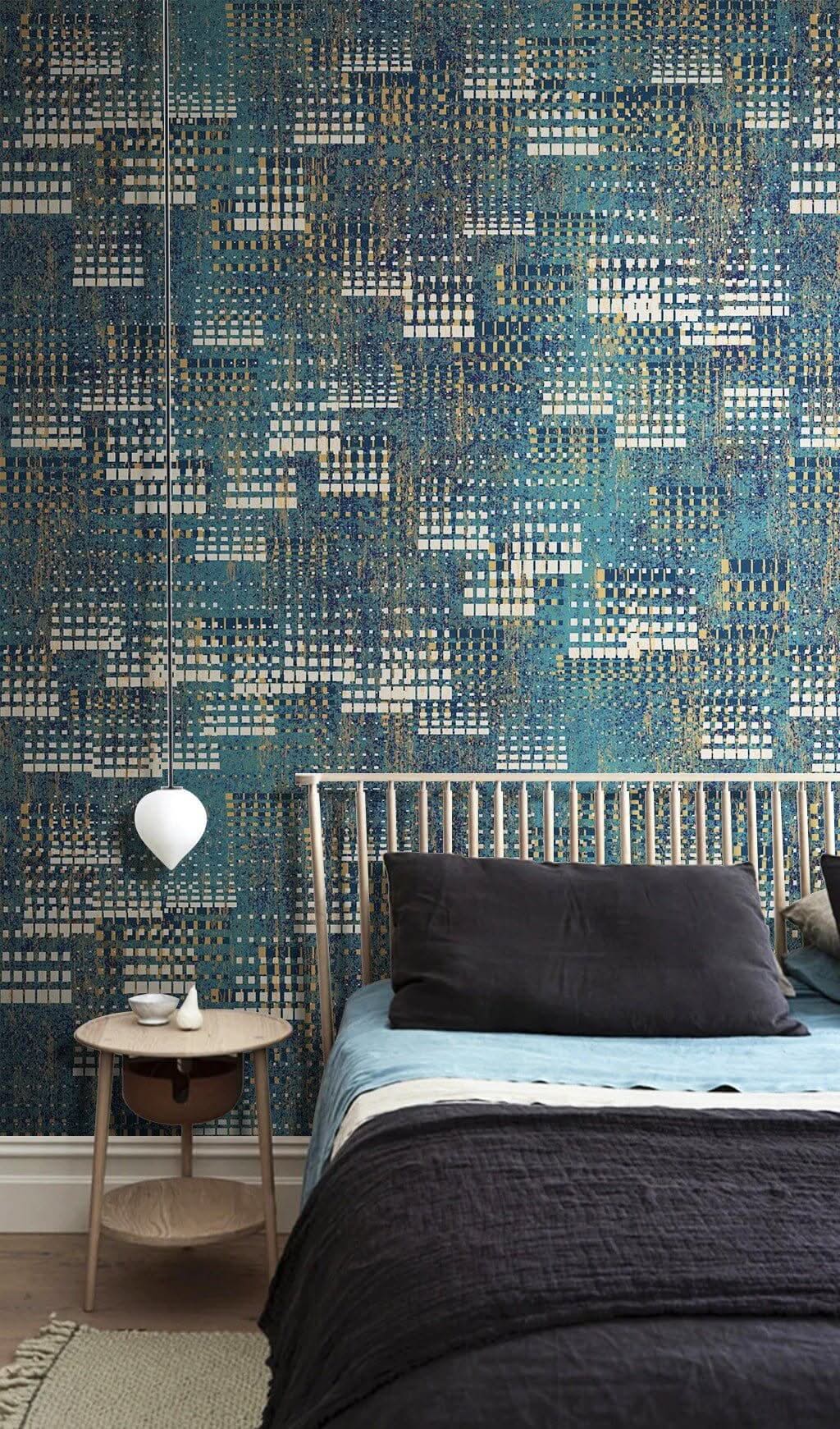 Geometric Rain Drops Wallpaper Mural-ChandeliersDecor.com