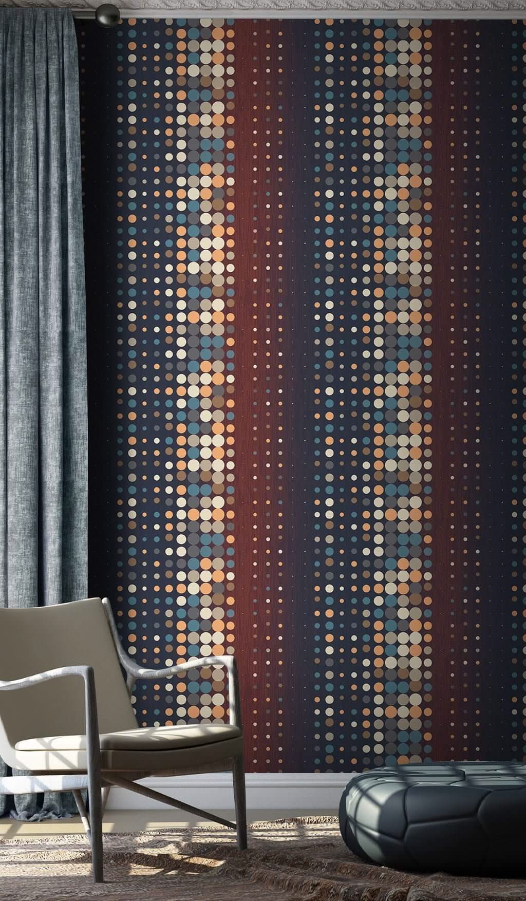 Geometric Symetry Wallpaper Mural-ChandeliersDecor.com