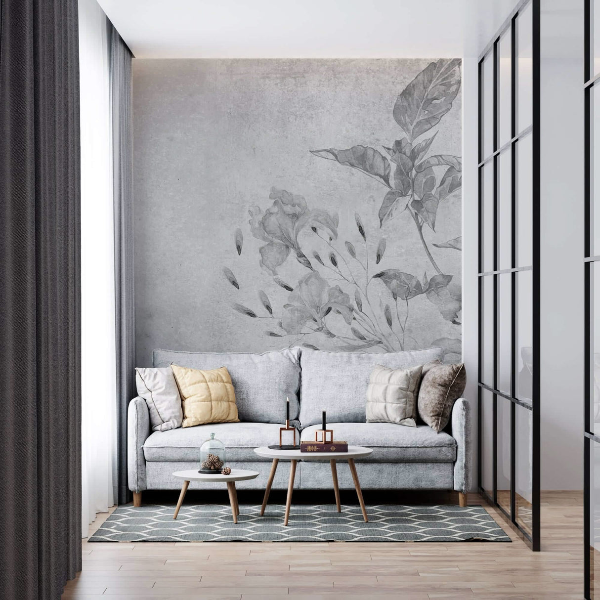 Glimpse Floral Wallpaper Murals – Transform Your Space-ChandeliersDecor.com