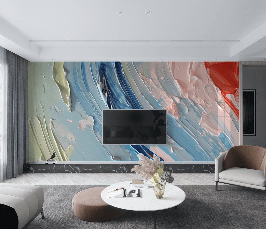 Marble Wallpaper Murals - Colourful Splash Design-ChandeliersDecor.com