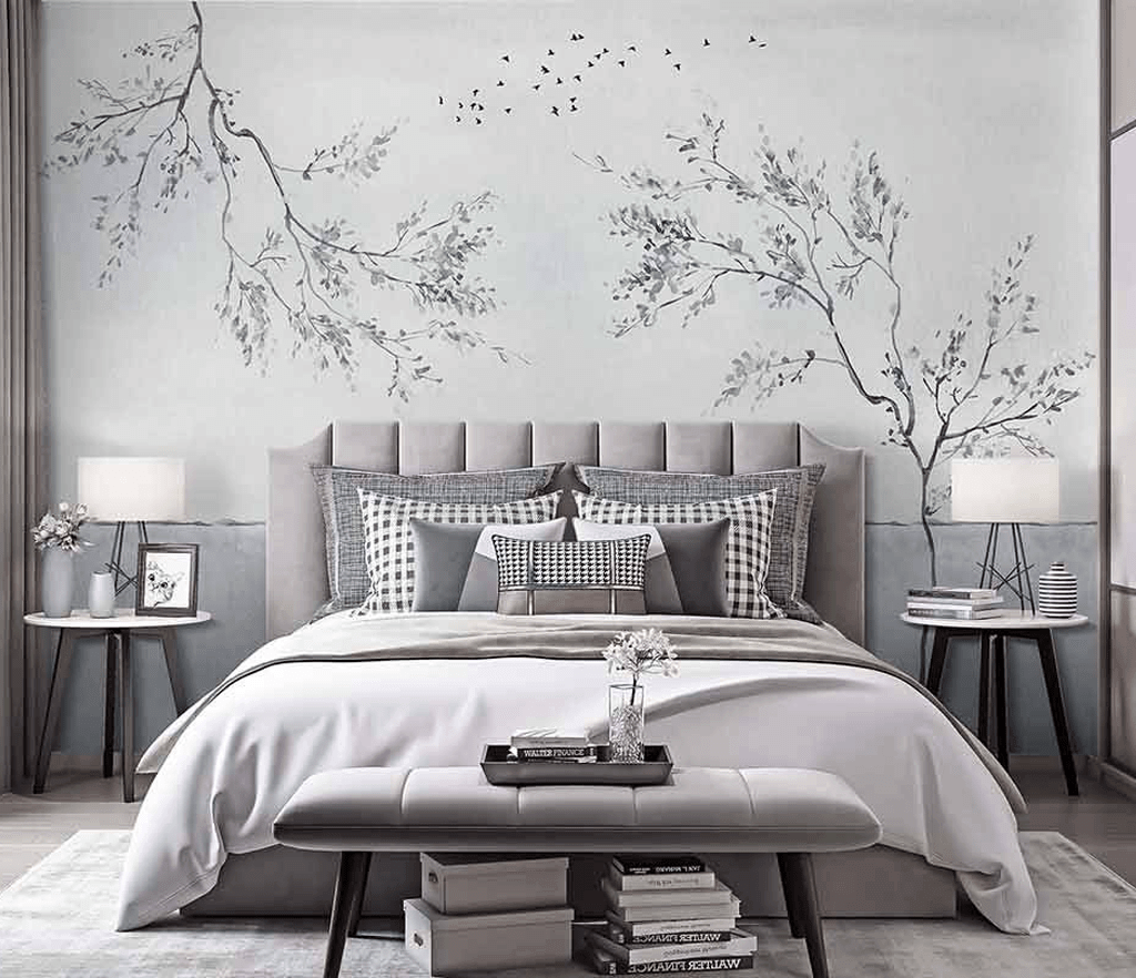Minimalist Trees Wallpaper Murals - Elevate Your Space-ChandeliersDecor.com