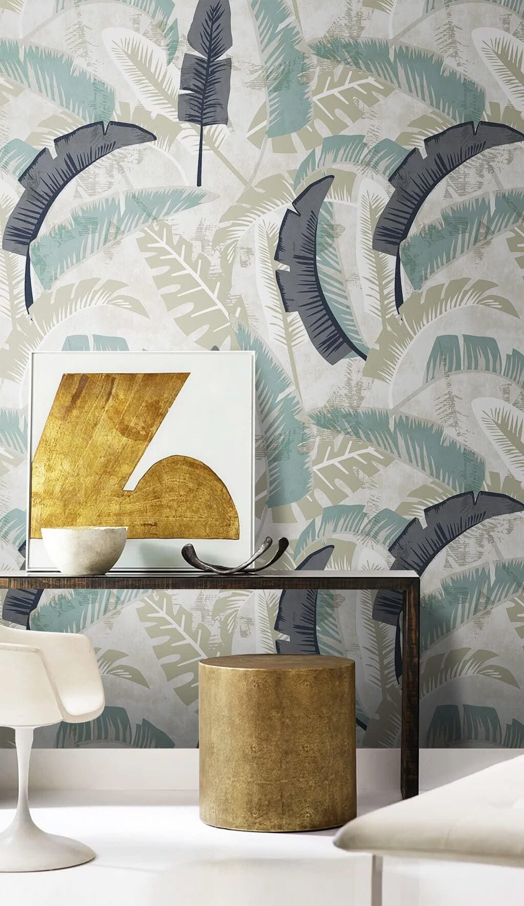 Morning Leaves Wallpaper Mural-ChandeliersDecor.com