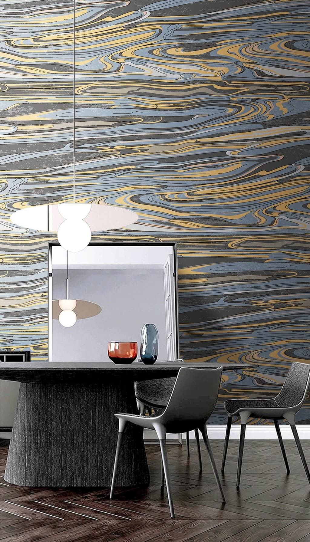Mountain Effect Wallpaper Mural-ChandeliersDecor.com