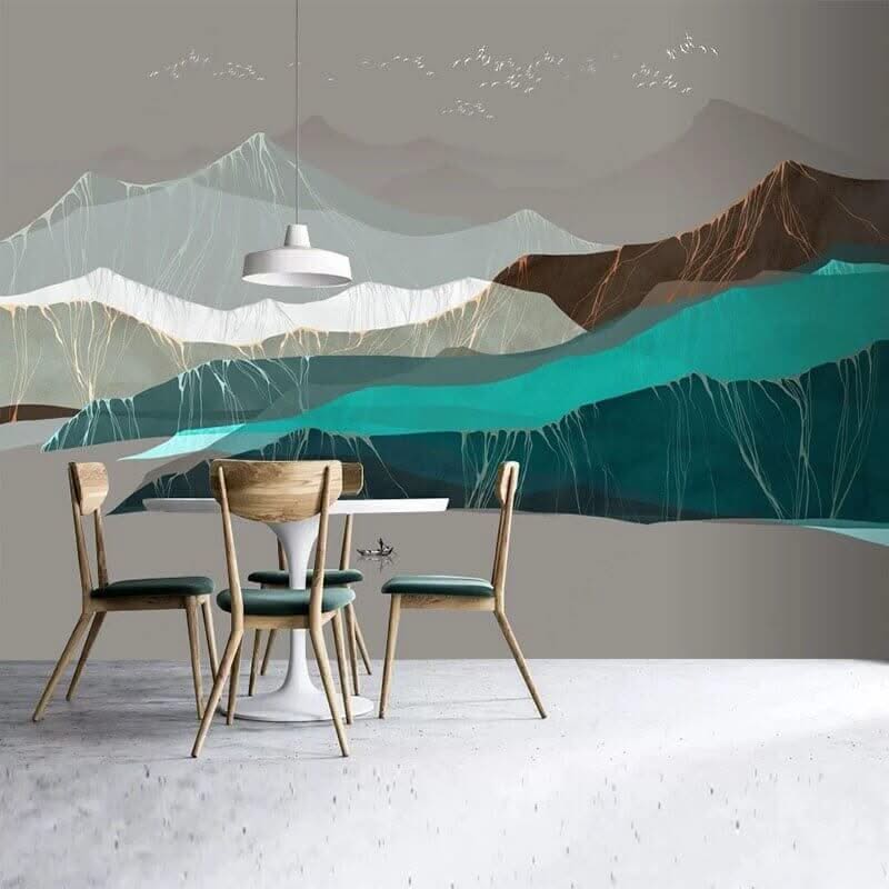 Mountains Wallpaper for Home Wall Decor-ChandeliersDecor.com