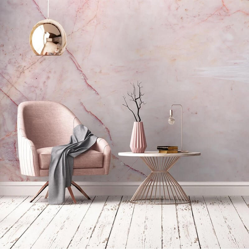 Pink Marble Effect Wallpaper: Stylish & Elegant Décor-ChandeliersDecor.com