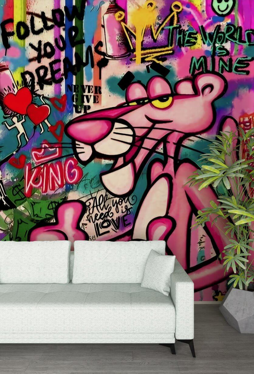 Pink Panther Follow your Deeams Wallpaper-ChandeliersDecor.com