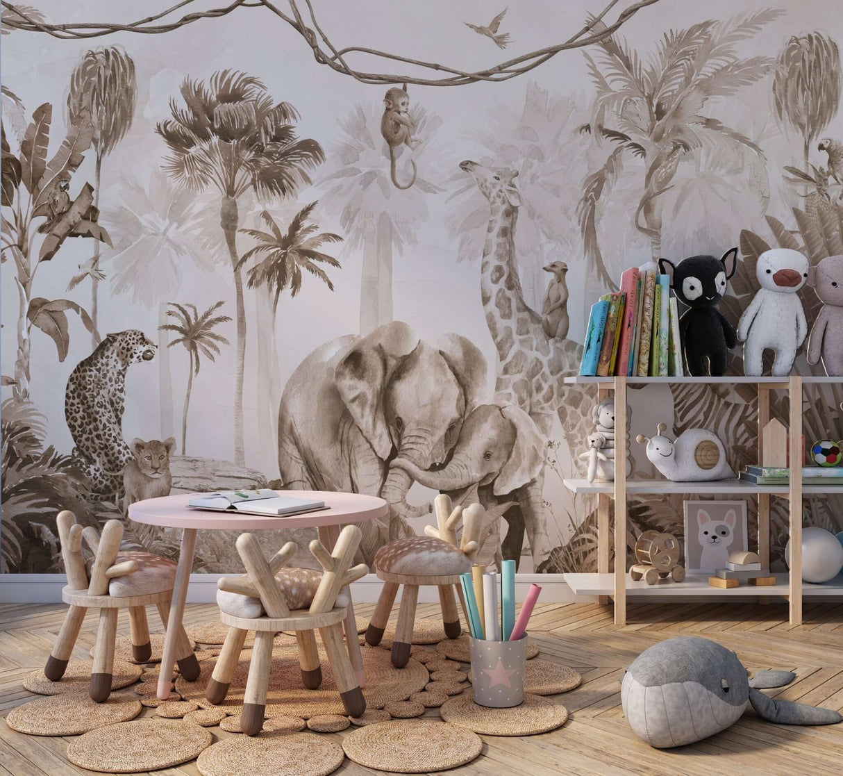 Real Jungle Wallpaper Mural - Experience the Wild Ambiance-ChandeliersDecor.com