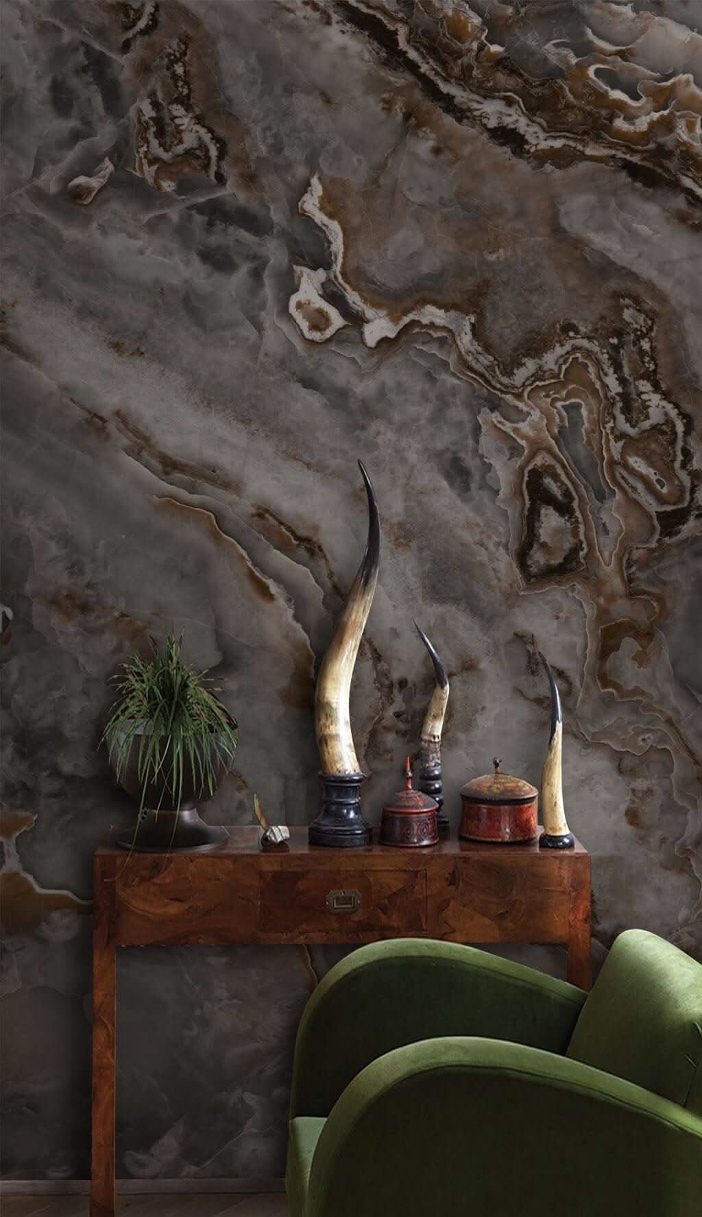 Suttle Black Marble Wallpaper Mural-ChandeliersDecor.com