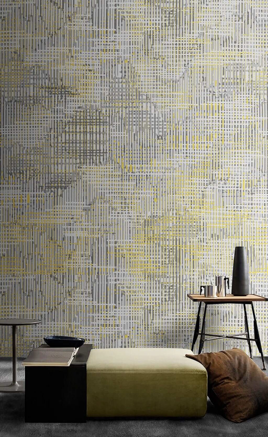 Textured Leaves Wallpaper Mural-ChandeliersDecor.com