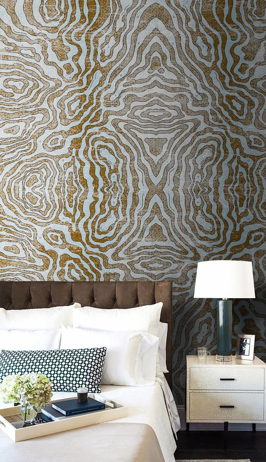 Tiger Skin Abstract Wallpaper Mural-ChandeliersDecor.com